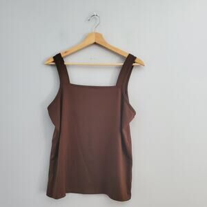 New Directions Camisole Brown Square Neckline L